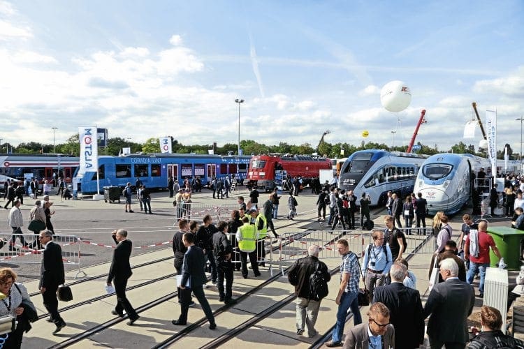 General view of the Innotrans 2016 show. All images: KEITH FENDER