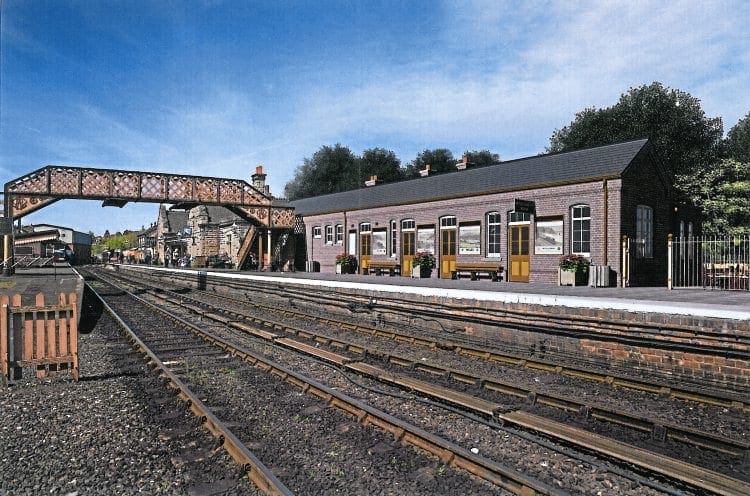An artist’s impression of the new restaurant and toilets that will be situated at Bridgnorth. SVR 