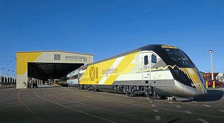 first 'brightline' train for florida unveiled - the