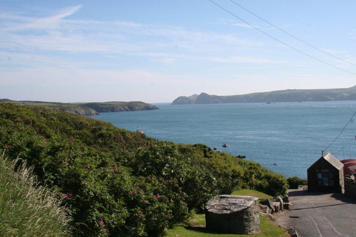 Made it – the view from the end of Wales' western-most road