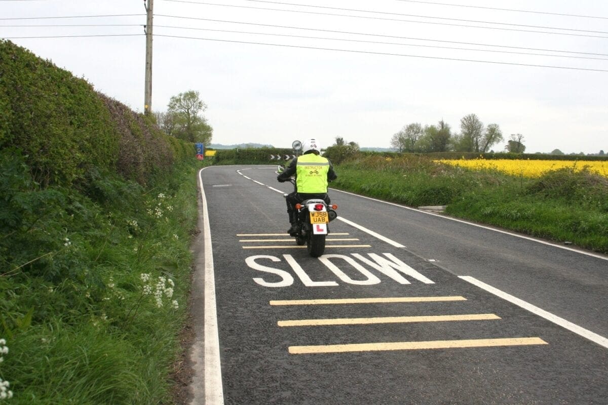 'SLOW' sign (if there is one) is the down-change point