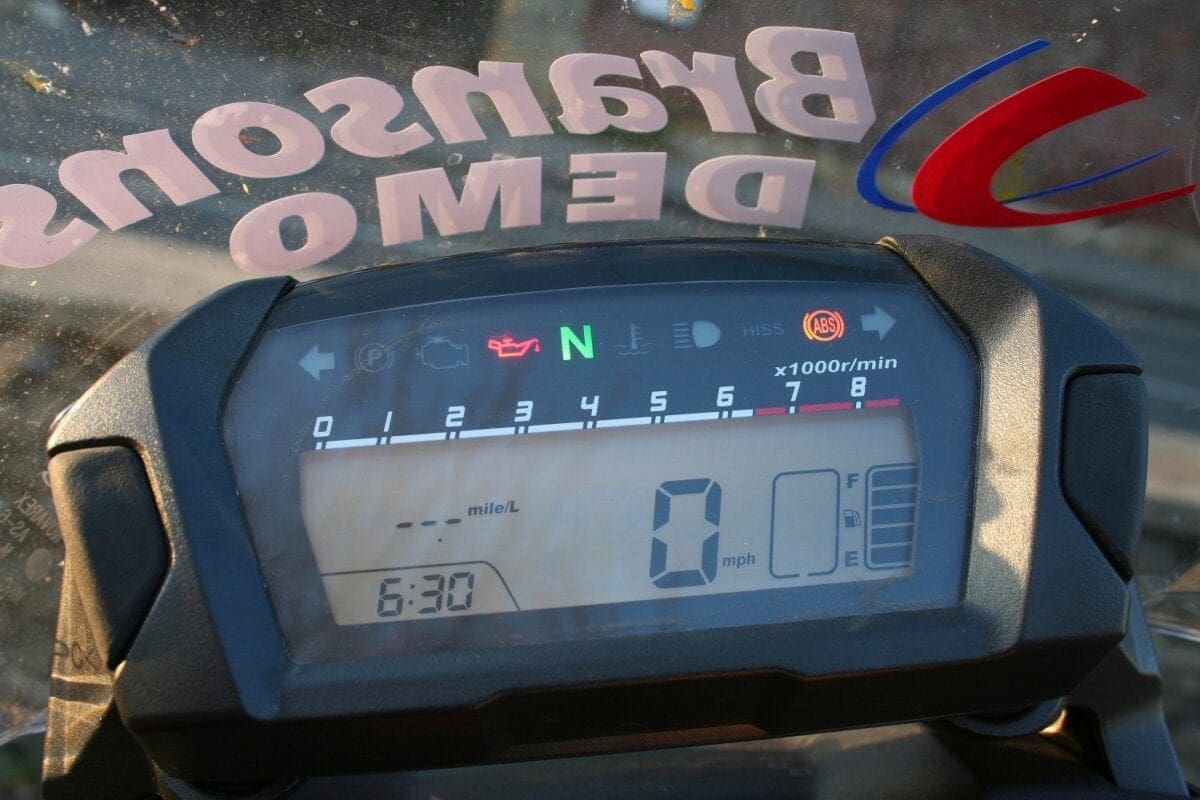 LCD dash packs a lot of information into a small space