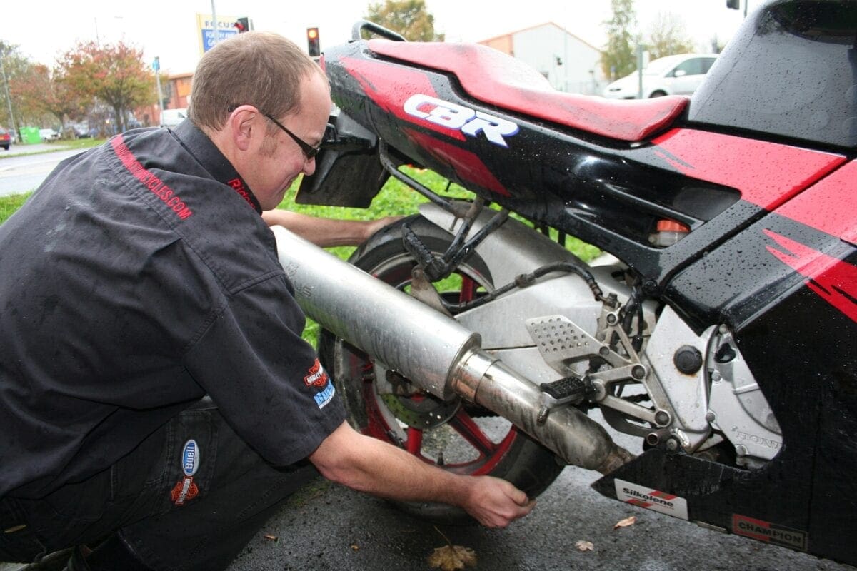 Checking rear wheel bearings