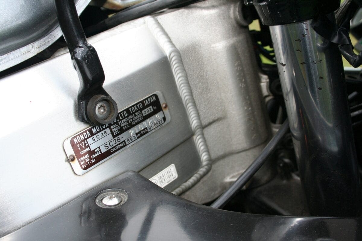 Compare the VIN number on the frame to that on the V5C