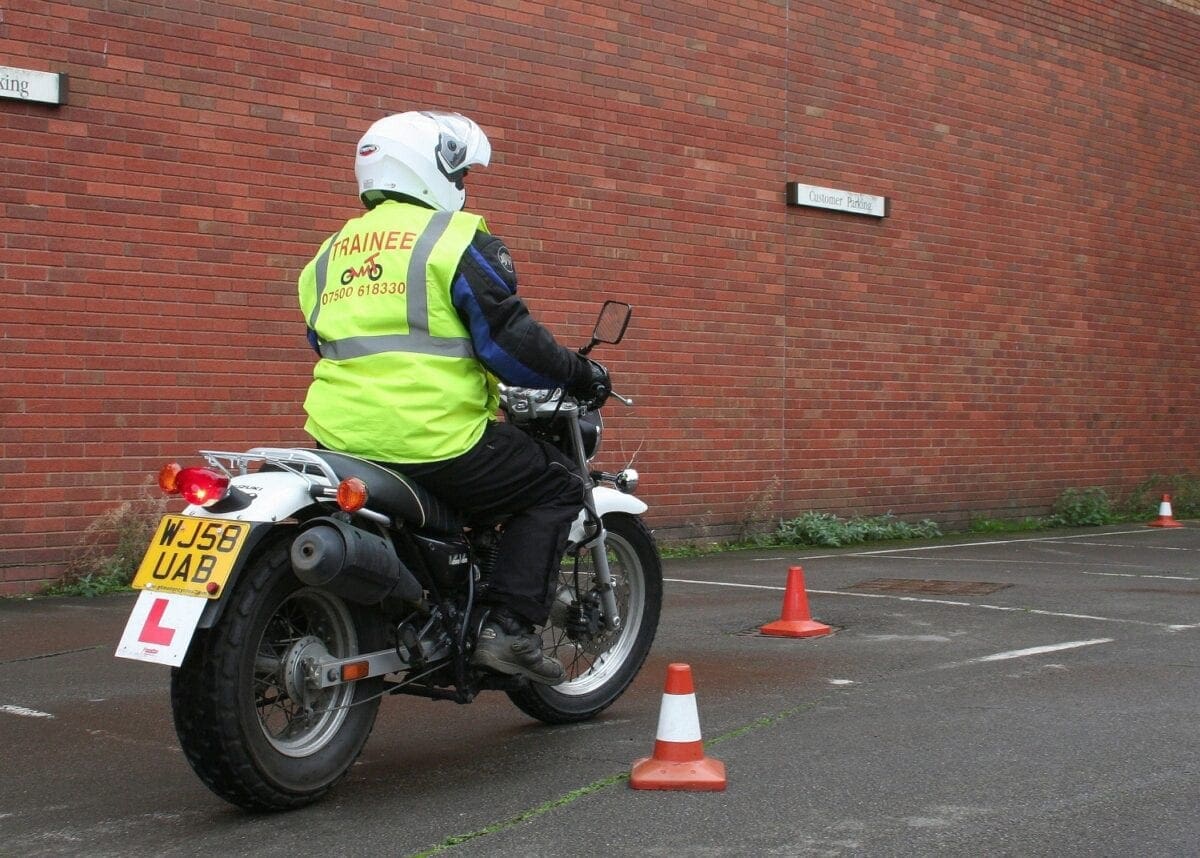 Rear brake on to steady the bike