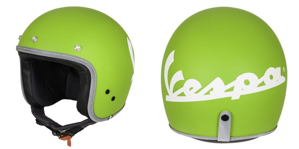 green vespa helmet